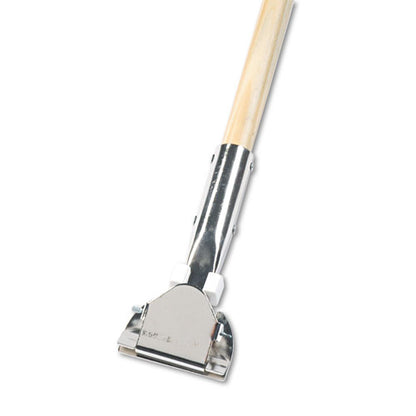 Boardwalk Clip-On Dust Mop Handle, Lacquered Wood, Swivel Head, 1" Dia. x 60in Long BWK1490