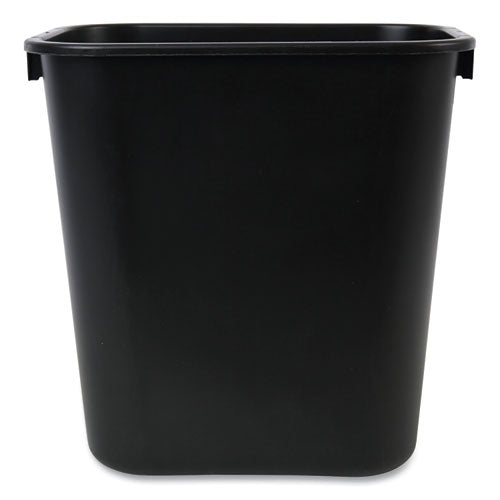 Boardwalk Soft-Sided Wastebasket, 14 qt, Plastic, Black 3485201