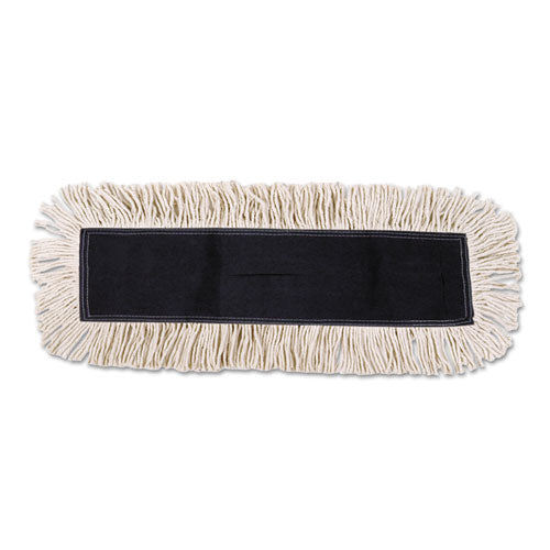 Boardwalk Disposable Dust Mop Head w-Sewn Center Fringe, Cotton-Synthetic, 36w x 5d, White BWK1636