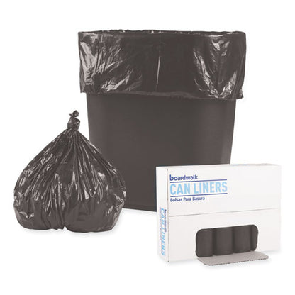 Boardwalk Low-Density Waste Can Liners, 4 gal, 0.35 mil, 17" x 17", Black, 1,000-Carton H3417RKKR01