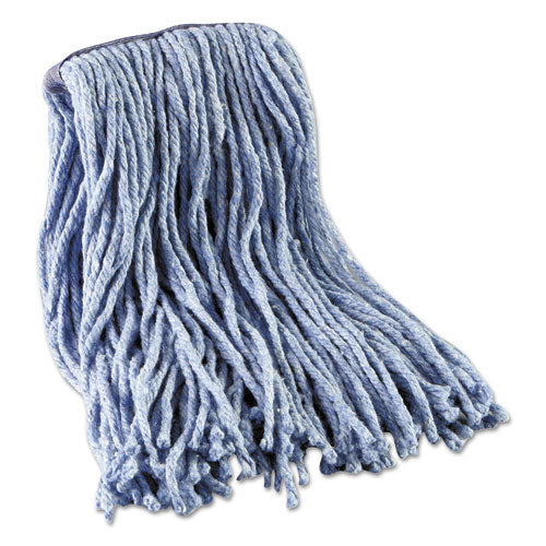 Boardwalk Mop Head, Standard Head, Cotton-Synthetic Fiber, Cut-End, #16., Blue BWK2016B