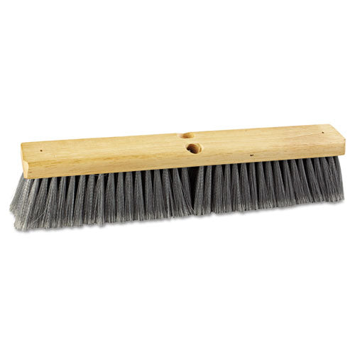Boardwalk Floor Brush Head, 3" Gray Flagged Polypropylene Bristles, 18" Brush BWK20418