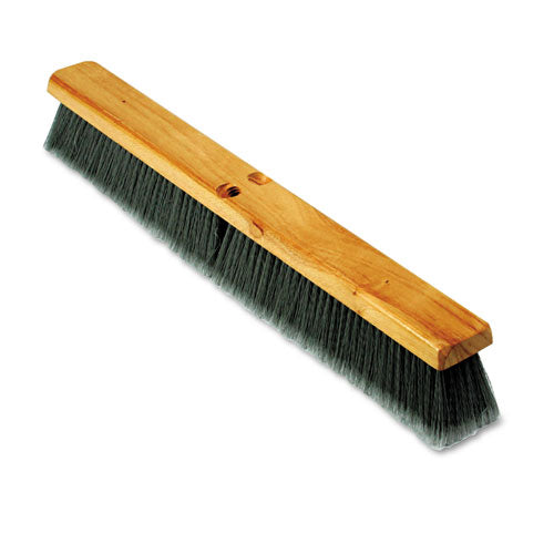 Boardwalk Floor Brush Head, 3" Gray Flagged Polypropylene Bristles, 24" Brush BWK20424