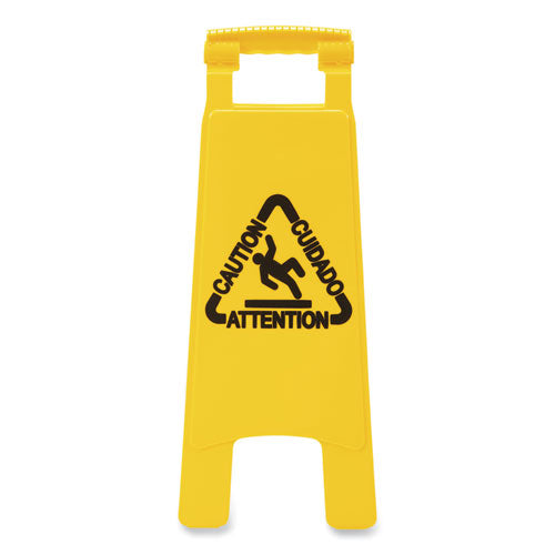 Boardwalk Site Safety Wet Floor Sign, 2-Sided, 10 x 2 x 26, Yellow 3485217