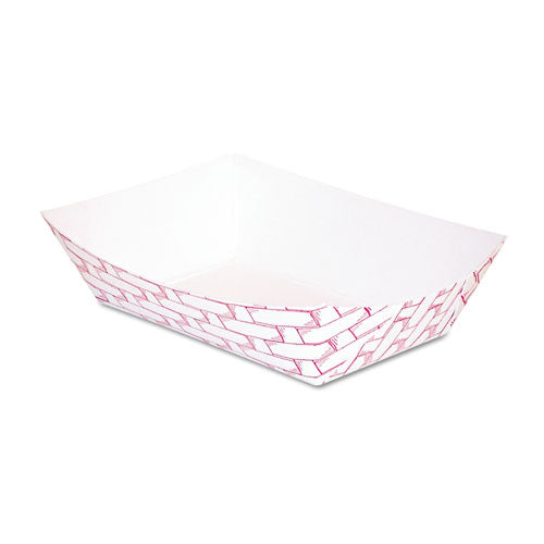 Boardwalk Paper Food Baskets, 0.25 lb Capacity, 2.69 x 1.05 x 4, Red-White, 1,000-Carton BWK30LAG025