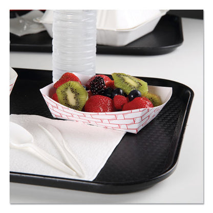 Boardwalk Paper Food Baskets, 2 lb Capacity, Red-White, 1,000-Carton BWK30LAG200