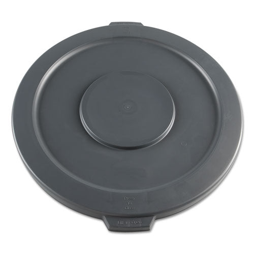 Boardwalk Lids for 32 gal Waste Receptacle, Flat-Top, Round, Plastic, Gray 1868182