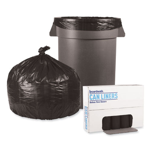 Boardwalk Low-Density Waste Can Liners, 33 gal, 0.5 mil, 33" x 39", Black, 200-Carton H6639MKKR01