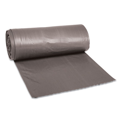 Boardwalk Low-Density Waste Can Liners, 33 gal, 1.1 mil, 33" x 39", Gray, 100-Carton H6639SGKR01