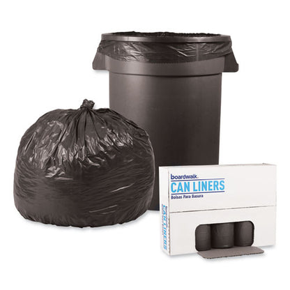 Boardwalk Low-Density Waste Can Liners, 33 gal, 1.1 mil, 33" x 39", Gray, 100-Carton H6639SGKR01