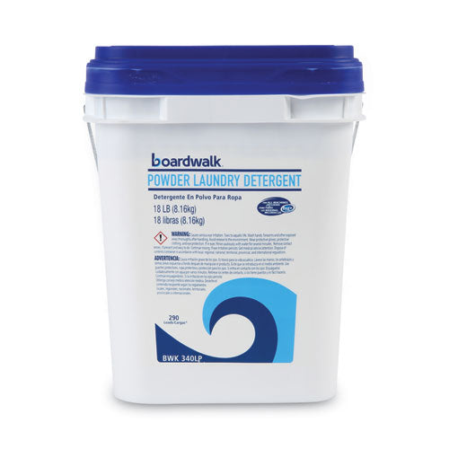 Boardwalk Laundry Detergent Powder, Crisp Clean Scent, 18 lb Pail BWK340LP