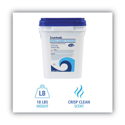 Boardwalk Laundry Detergent Powder, Crisp Clean Scent, 18 lb Pail BWK340LP