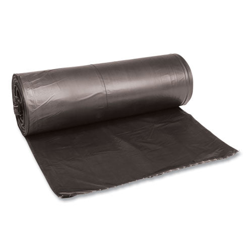 Boardwalk Low-Density Waste Can Liners, 60 gal, 0.65 mil, 38" x 58", Black, 100-Carton H7658HKKR01