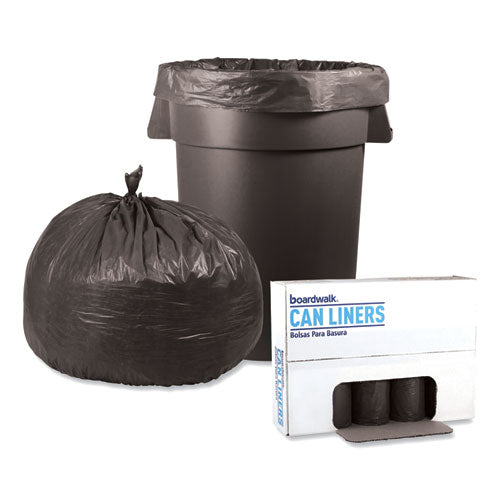 Boardwalk Low-Density Waste Can Liners, 60 gal, 1.1 mil, 38" x 58", Gray, 100-Carton H7658SGKR01