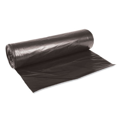 Boardwalk Low-Density Waste Can Liners, 45 gal, 0.6 mil, 40" x 46", Black, 100-Carton H8046HKKR01