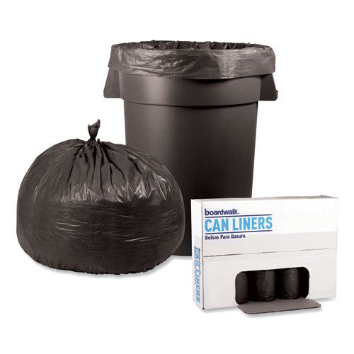 Boardwalk Low-Density Waste Can Liners, 56 gal, 1.1 mil, 43" x 47", Gray, 100-Carton H8647SGKR01