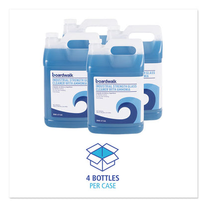 Boardwalk Industrial Strength Glass Cleaner with Ammonia, 1 gal Bottle, 4-Carton 585600-41ESSN