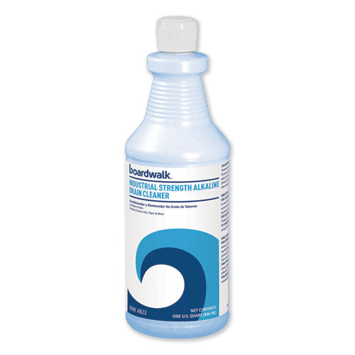 Boardwalk Industrial Strength Alkaline Drain Cleaner, 32 oz Bottle, 12-Carton 608000-12ESSN