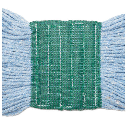 Boardwalk Super Loop Wet Mop Head, Cotton-Synthetic Fiber, 5" Headband, Medium Size, Blue, 12-Carton BWK502BLCT