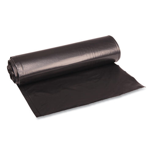 Boardwalk Low Density Repro Can Liners, 33 gal, 1.2 mil, 33" x 39", Black, 10 Bags-Roll, 10 Rolls-Carton BWK516