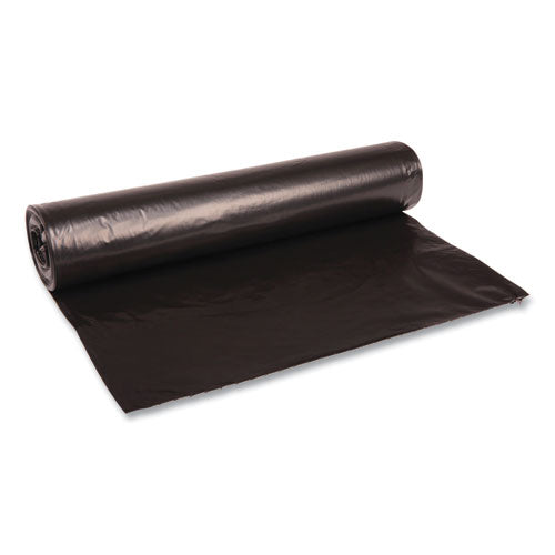 Boardwalk Low Density Repro Can Liners, 45 gal, 1.2 mil, 40" x 46", Black, 10 Bags-Roll, 10 Rolls-Carton BWK517