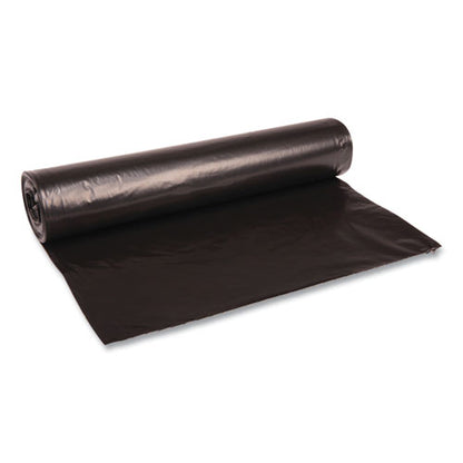 Boardwalk Low Density Repro Can Liners, 56 gal, 1.2 mil, 43" x 47", Black, 10 Bags-Roll, 10 Rolls-Carton BWK518