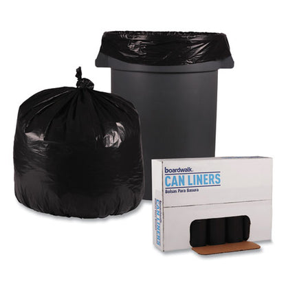 Boardwalk Low Density Repro Can Liners, 33 gal, 1.6 mil, 33" x 39", Black, 10 Bags-Roll, 10 Rolls-Carton BWK520