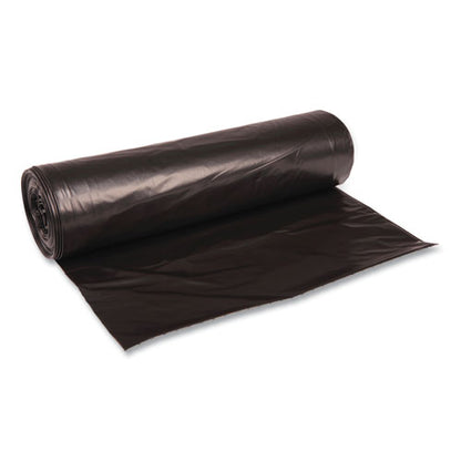 Boardwalk Low Density Repro Can Liners, 56 gal, 1.6 mil, 43" x 47", Black, 10 Bags-Roll, 10 Rolls-Carton BWK522