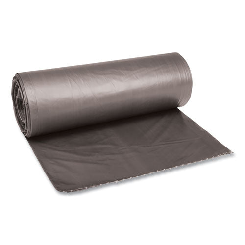 Boardwalk Low-Density Waste Can Liners, 60 gal, 0.95 mil, 38" x 58", Gray, 100-Carton H7658TGKR01