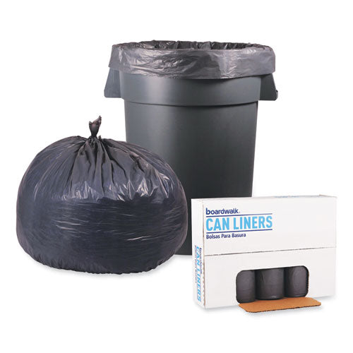 Boardwalk Low-Density Waste Can Liners, 60 gal, 0.95 mil, 38" x 58", Gray, 100-Carton H7658TGKR01