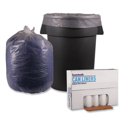 Boardwalk Low Density Repro Can Liners, 60 gal, 1.1 mil, 38" x 58", Clear, 10 Bags-Roll, 10 Rolls-Carton BWK533