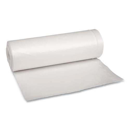 Boardwalk Low Density Repro Can Liners, 60 gal, 1.75 mil, 38" x 58", Clear, 10 Bags-Roll, 10 Rolls-Carton BWK538