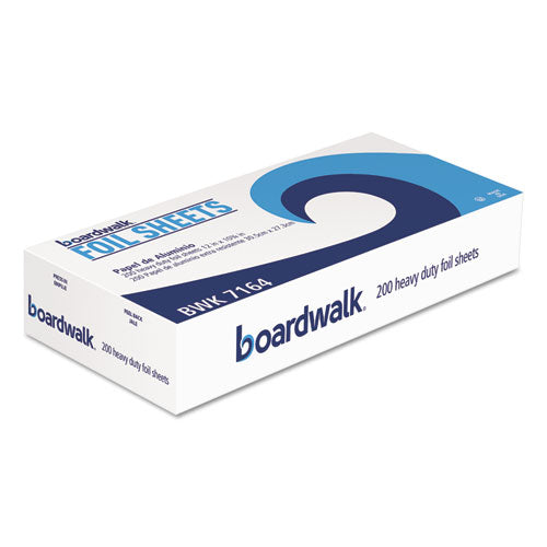 Boardwalk Heavy-Duty Aluminum Foil Pop-Up Sheets, 12 x 10.75, 200-Box, 12 Boxes-Carton BWK7164