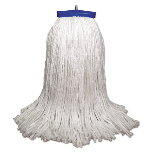 Boardwalk Mop Head, Economical Lie-Flat Head, Rayon Fiber, 32-Oz., White, 12-Carton BWK732R