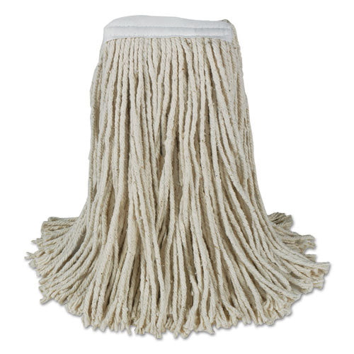 Boardwalk Mop Head, Cotton, Cut-End, White, 4-Ply, 32oz, 12-Carton BWKCM20032