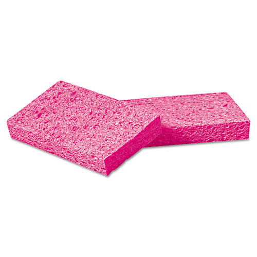 Boardwalk Small Cellulose Sponge, 3.6 x 6.5, 0.9" Thick, Pink, 2-Pack, 24 Packs-Carton A21BWK