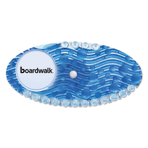 Boardwalk Curve Air Freshener, Cotton Blossom, Solid, Blue, 10-Box BWKCURVECBL