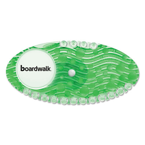 Boardwalk Curve Air Freshener, Cucumber Melon, Solid, Green, 10-Box BWKCURVECME