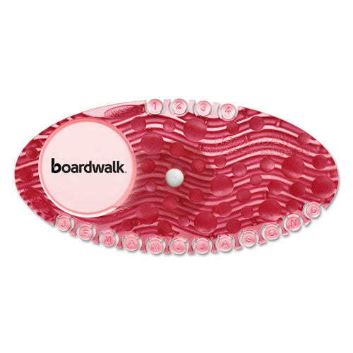 Boardwalk Curve Air Freshener, Spiced Apple, Red, 10-Box, 6 Boxes-Carton BWKCURVESAPCT