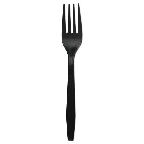 Boardwalk Heavyweight Polypropylene Cutlery, Fork, Black, 1000-Carton BWKFORKHWPPBLA