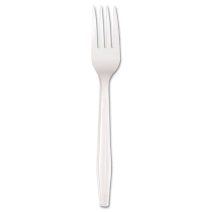 Boardwalk Mediumweight Polystyrene Cutlery, Fork, White, 100-Box BWK FORKMWPS