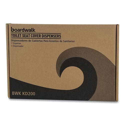 Boardwalk Toilet Seat Cover Dispenser, 16 x 3 x 11.5, Chrome BWKKD200