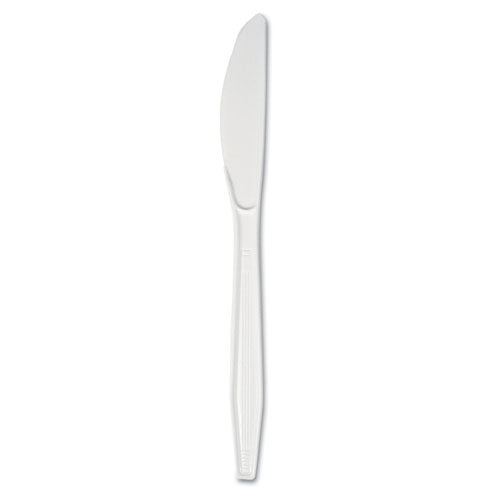 Boardwalk Mediumweight Polystyrene Cutlery, Knife, White, 100-Box BWK KNIFEMWPS