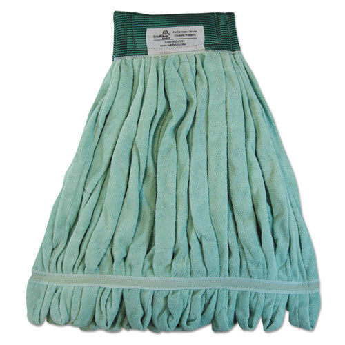 Boardwalk Microfiber Looped-End Wet Mop Heads, Medium, Green, 12-Carton BWKMWTMGCT