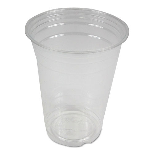Boardwalk Clear Plastic Cold Cups, 16 oz, PET, 20 Cups-Sleeve, 50 Sleeves-Carton BWKPET16