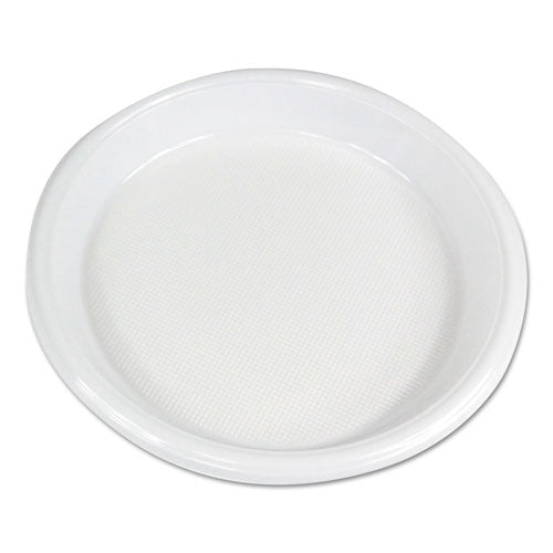 Boardwalk Hi-Impact Plastic Dinnerware, Plate, 10" dia, White, 500-Carton BWKPLHIPS10WH
