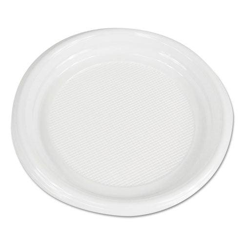 Boardwalk Hi-Impact Plastic Dinnerware, Plate, 9" dia, White, 500-Carton BWKPLTHIPS9WH