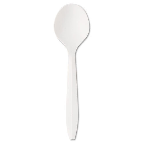 Boardwalk Mediumweight Polystyrene Cutlery, Soup Spoon, White, 1,000-Carton BWKSOUPSPOON