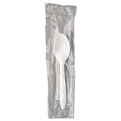 Boardwalk Mediumweight Wrapped Polypropylene Cutlery, Teaspoon, White, 1,000-Carton BWKSPOONIW