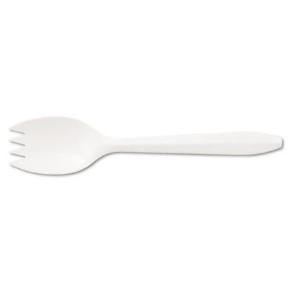 Boardwalk Mediumweight Polypropylene Cutlery, Spork, White, 1000-Carton BWKSPORK